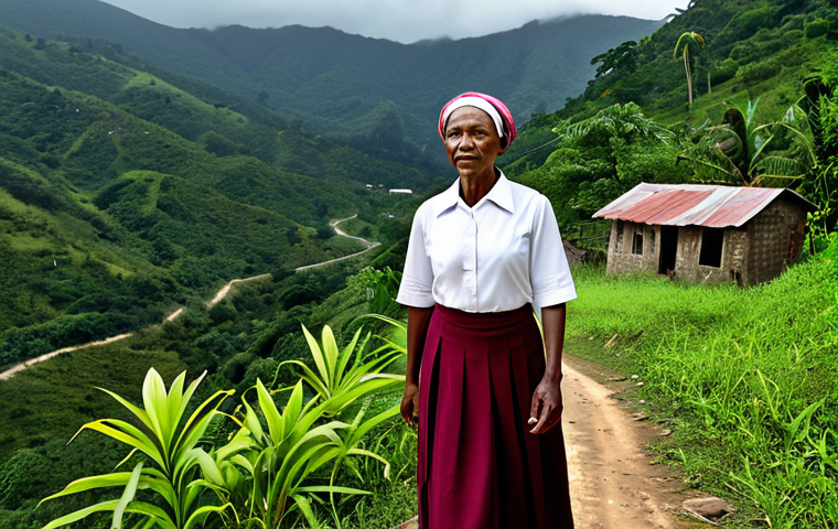 자메이카 노예제 역사 - Colonial Era Plantation**

"A vast sugar cane plantation in Jamaica during the colonial era, showing...